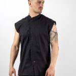 ΠΟΥΚΑΜΙΣΟ Αμάνικο Oversized με λοξό κούμπωμα