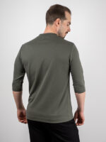 T-SHIRT Καλαμπόκι μονόχρωμο με 3/4 μανίκι