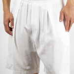 Βερμούδα Oversized Lino Λευκό