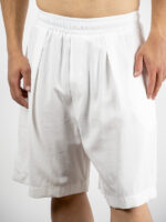 Βερμούδα Oversized Lino Λευκό