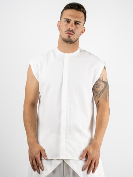 Πουκάμισο Αμάνικο Overzised Λευκό