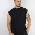 Πουκάμισο Αμάνικο Overzised Μάυρο