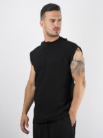 Πουκάμισο Αμάνικο Overzised Μάυρο