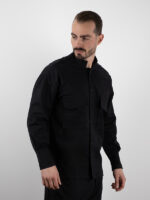 Πουκάμισο Oversized Με Μάο Γιακά Μάυρο