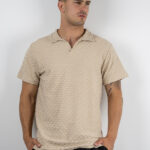 T-shirt Polo Regular Fit Μπέζ