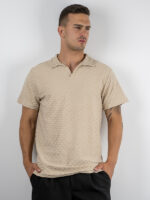 T-shirt Polo Regular Fit Μπέζ