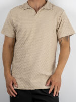 T-shirt Polo Regular Fit Μπέζ