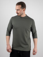 T-Shirt Καλαμπόκι Μονόχρωμο 3/4 Μανίκι