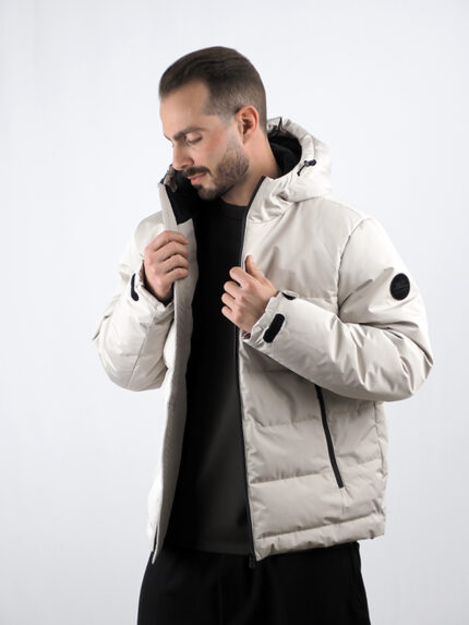 Μπουφάν Regular Fit & Kουκούλα Μεσάτο