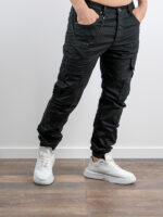 Cargo Slim Fit & Λάστιχο Μαύρο