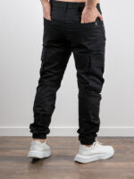 Cargo Slim Fit & Λάστιχο Μαύρο