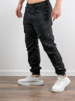 Cargo Slim Fit & Λάστιχο Μαύρο