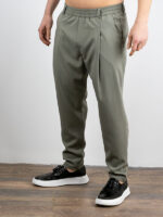 Παντελόνι Jogger Loose Fit & Πουκάμισο Neckless Λαδί
