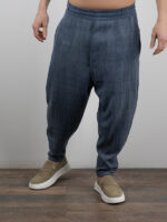 Παντελόνι Jogger Balloon & Πουκάμισο Λινό 3/4 Μανίκι Γαλάζιο