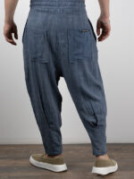 Παντελόνι Jogger Balloon & Πουκάμισο Λινό 3/4 Μανίκι Γαλάζιο