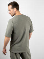 Παντελόνι Jogger Loose Fit & Πουκάμισο Neckless Λαδί