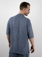 Παντελόνι Jogger Balloon & Πουκάμισο Λινό 3/4 Μανίκι Γαλάζιο