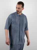 Παντελόνι Jogger Balloon & Πουκάμισο Λινό 3/4 Μανίκι Γαλάζιο