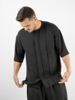 Πουκάμισο με Πατιλέτα Oversized Μαύρο