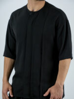 Πουκάμισο με Πατιλέτα Oversized Μαύρο