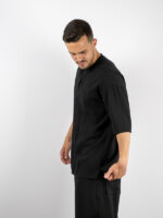 Πουκάμισο με Πατιλέτα Oversized Μαύρο