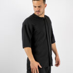 Πουκάμισο με Πατιλέτα Oversized Μαύρο