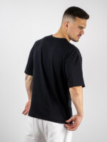 T-Shirt Oversized Mονόχρωμο Μαύρο