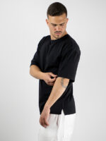 T-Shirt Oversized Mονόχρωμο Μαύρο