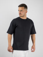 T-Shirt Oversized Mονόχρωμο Μαύρο