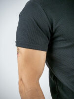 T-Shirt Slim Fit Mονόχρωμο Μαύρο