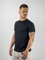 T-Shirt Slim Fit Mονόχρωμο Μαύρο