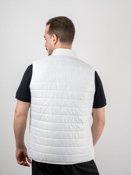 Μπουφάν Αμάνικο Shinny Λευκό