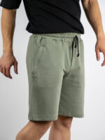 Βερμούδα Slim Fit Λαδί