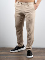 Παντελόνι Chinos Λινό Με Λάστιχο Μπέζ