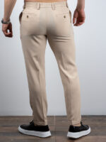 Παντελόνι Chinos Λινό Με Λάστιχο Μπέζ