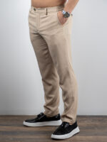 Παντελόνι Chinos Λινό Με Λάστιχο Μπέζ