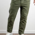 Παντελόνι Lino Jogger Loose Fit Λαδί