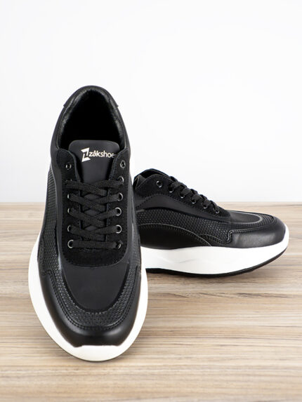 Παπούτσι Τεχνόδερμα άνετη Γραμμή Μαύρο