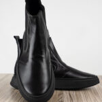 Παπούτσι Δερμάτινο άνετη Γραμμή Μαύρο