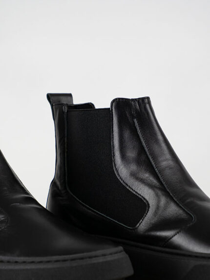 Παπούτσι Δερμάτινο άνετη Γραμμή Μαύρο