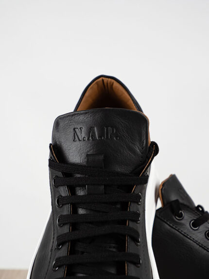 Παπούτσι Δερμάτινο άνετη Γραμμή Μαύρο