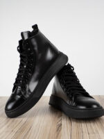 Παπούτσι Δερμάτινο άνετη Γραμμή Μαύρο