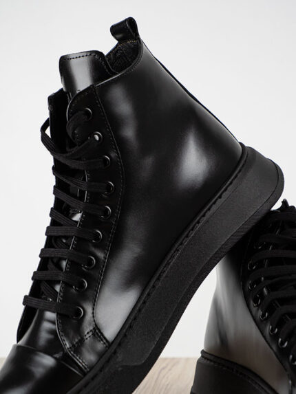 Παπούτσι Δερμάτινο άνετη Γραμμή Μαύρο