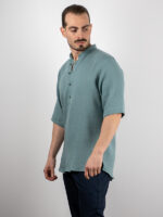 Πουκάμισο Overzised Με Μάο Γιακά Μέντα