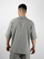 Παντελόνι Jogger Loose Fit & Πουκάμισο 3/4 Μανίκι Γκρί Ανοιχτό