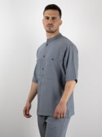 Παντελόνι Jogger Loose Fit & Πουκάμισο 3/4 Μανίκι Γκρί