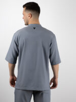 Παντελόνι Jogger Loose Fit & Πουκάμισο 3/4 Μανίκι Γκρί