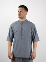 Παντελόνι Jogger Loose Fit & Πουκάμισο 3/4 Μανίκι Γκρί