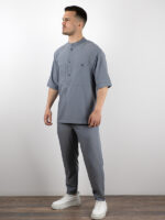 Παντελόνι Jogger Loose Fit & Πουκάμισο 3/4 Μανίκι Γκρί