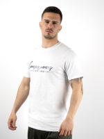 T-Shirt Slim Fit Mε Στάμπα Λευκό